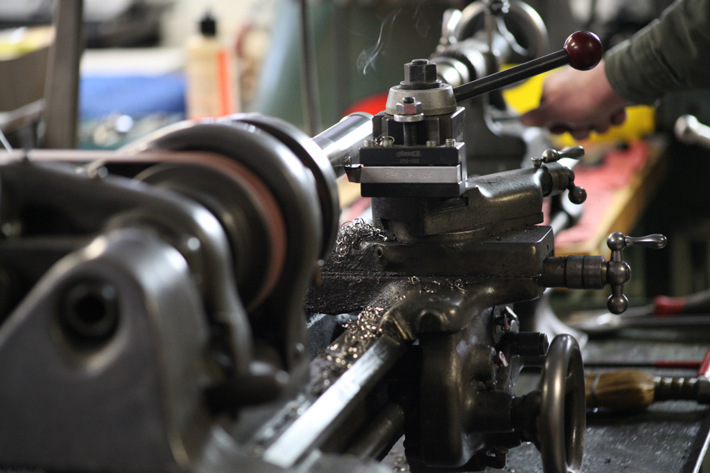 I eccentrically machine all titanium head tubes. Removing excess material from the front saves weight and gives your frame a distinctive look.