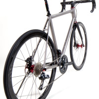 Custom Blend titanium road bike. Ultegra Di2 with Enve fork and 3.4 wheels with King hubs.