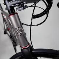 Custom Blend titanium road bike. Ultegra Di2 with Enve fork and 3.4 wheels with King hubs.