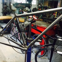Custom Blend titanium road frame with S&S Couplings. I’ll be building this up with Dura Ace Di2 and custom Hed/King wheels.