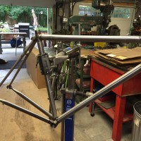 Another nice steel road frame just about finished up.
