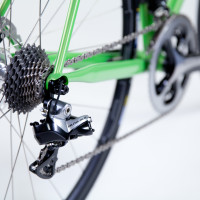 Custom Blend steel road with Dura Ace Di2, disc brakes and King/Hed wheels.