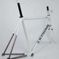 Return customer Andy had this double butted titanium frame painted by Joe Bell.