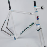 Return customer Andy had this double butted titanium frame painted by Joe Bell.
