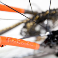 Titanium 27.5″ Plus with SRAM Eagle and Fox 34. See more mountain bikes in our mountain bike gallery.