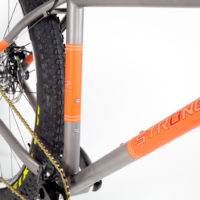 Titanium 27.5″ Plus with SRAM Eagle and Fox 34. See more mountain bikes in our mountain bike gallery.