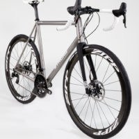 For Sale 2017 NAHBS Show Bike – Titanium Road bike with SRAM Red, Zipp Wheels, Bar, Post and Stem. Pricing and info here.