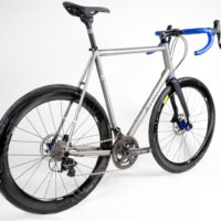 Double Butted Titanium Road with Campy Super Record and the new H11 disc brakes and crank.