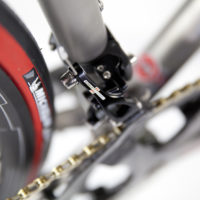Custom Blend titanium disc road bike. Featuring Campy Record with H11 brakes and cranks along with a Columbus Futura fork, internal headset and Enve cockpit.