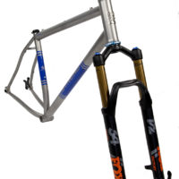 Titanium single speed or geared 29er. Using sliders we can change from inserts for geared or single speed. We also have the flexibility to run Rohloff, QR or through axle.