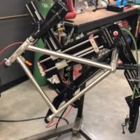 Designed for SRAM AXS with no shift cable routing and long reach caliper rim brakes
